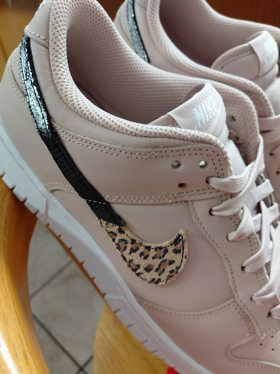 Nike Shoes - Brand New Women’s Nike Dunk Sneakers With Leopard Print Swoosh!